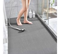 Tapis de drainage creux en maille polyvalent en caoutchouc, tapis de sol en PVC pour zone humide, sous-couche de rembourrage antidérapante pour piscine, douche, salle de bain, garage, cuisine, gris,