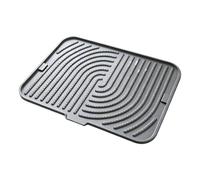 Tapis de drainage de plat 45 x 30 cm, support de drainage rapide | Silicone de qualité alimentaire, drainage rapide Maze, Roll Up Easy Storage, protecteur de comptoir imperméable