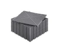 Tapis de Drainage Emboîtable-VEVOR-310x310 mm-12 pcs-Coussin de Sol à Épisser en PP Antidérapant Gris, Tapis de Douche