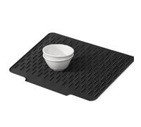 Tapis de drainage en silicone pour vaisselle - 40 x 32 x 2 cm | Tapis de séchage en silicone pour la cuisine | Tapis pliable antidérapant pour bouteille couverts, cuillère, fourchette, assiettes, bol