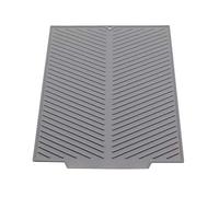 Tapis de drainage en silicone respectueux de l'environnement - Tapis de séchage antidérapant et isolant thermique - Égouttoir avec rainures de drainage dense (XL (51 x 41 cm)