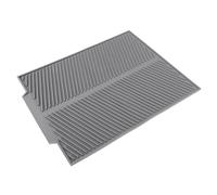 Tapis de drainage Grand tapis de séchage de vaisselle en silicone Tapis de séchage réutilisable pour la vaisselle Vaisselle antidérapante Tampon de drainage en silicone(Gris)