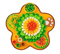 Tapis de dressage pour chien pour le développement mental améliore le contrôle de l'alimentation lente en forme de fleur Tapis à renifler pour divertir les odeurs d'animaux de compagnie