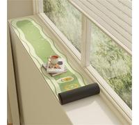 Tapis de FenêTre 160 180 200 Cm Extra Long Window Sill Mat, Printing Window Sill Protector, Narrow Windows Sill Pad From Dog Cat Scratching, Easy Cut Thin Absorbent Mat For Window Seat(C,Lxw 170x40cm)