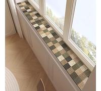 Tapis de FenêTre Coussin de Rebord de Fenêtre Découpable et Antidérapant, Tapis Fin et Étroit en Terre de Diatomées, Tapis de Salle de Bain Absorbant et à Séchage Rapide(Style B,56x12in(142x30cm))