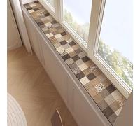 Tapis de FenêTre Coussin de Rebord de Fenêtre Découpable et Antidérapant, Tapis Fin et Étroit en Terre de Diatomées, Tapis de Salle de Bain Absorbant et à Séchage Rapide(Style C,56x18in(142x46cm))