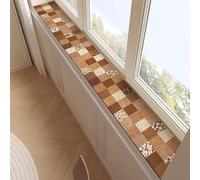 Tapis de FenêTre Coussin de Rebord de Fenêtre Découpable et Antidérapant, Tapis Fin et Étroit en Terre de Diatomées, Tapis de Salle de Bain Absorbant et à Séchage Rapide(Style A,56x14in(142x36cm))