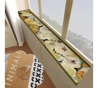 Tapis de FenêTre Tapis Absorbant en Terre de Diatomée, Coussin de Rebord de Fenêtre Anti-poussière, Tapis Griffoir pour Baie Vitrée, pour Chats(Style B,56x10in(142x25cm))