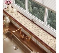 Tapis de FenêTre Tapis De Protection Ultra-fin Pour Rebord Fenêtre Cuisine, Rouleau Coussin Décoratif Anti-poussière Pour , Absorbants Et Antidérapants Pour Fenêtres En Baie(2 style,150x30cm/59x12in)