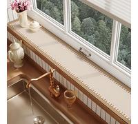 Tapis de FenêTre Tapis De Protection Ultra-fin Pour Rebord Fenêtre Cuisine, Rouleau Coussin Décoratif Anti-poussière Pour , Absorbants Et Antidérapants Pour Fenêtres En Baie(1 style,190x30cm/75x12in)