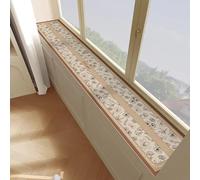 Tapis de FenêTre Tapis de Rebord de Fenêtre Extra-long à Motifs, Tapis Griffoir Antidérapant en Terre de Diatomée pour Chat, Coussin pour Fenêtre en Saillie (découpable)(Style A,56x20in(142x51cm))