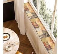 Tapis de FenêTre Tapis Étroit Antidérapant en Terre de Diatomées, Coussin de Rebord de Fenêtre Lavable et Anti-poussière, Protection de Siège Découpable(Style A,56x12in(142x30cm))