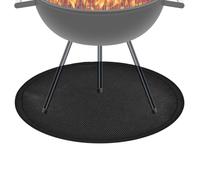 Tapis de feu 91 cm Silicone Double Face Imperméable | Tapis de Cheminée Patio Protecteur pour Grillades Extérieures Barbecue Camping Arrière-cour Terrasse Plafond Jardin