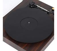 Tapis de feutrine en acrylique pour tourne-disque : 30,5 cm, accessoires pour tourne-disque antistatique, amélioration de la qualité du son, réduction du bruit (noir)