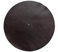 Tapis de feutrine en cuir de qualité supérieure - Tapis de plateau en cuir de vache pleine fleur de 29,2 cm | Antistatique | Grain double face et daim | Compatible avec Audio-Technica, Pro-Ject, Rega