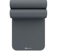 Tapis de fitness Hop-Sport 190 x 60 cm x 1 cm, tapis de sport - ménageant les articulations & antidérapant, tapis de fitness en mousse NBR + sangle de transport, Graphite Graphite