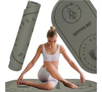 Tapis de fitness pour le yoga et le saut 125x61,5x0,6 cm gris