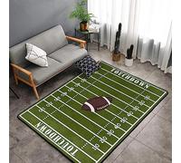 Tapis De Flanelle Imprimé Terrain De Football Américain Rétro Et Football 3D Salon Chambre Tapis De Décoration Chambre Fille Cadeau Surprise De Coup