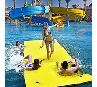 Tapis De Flotteur d'eau, Matelas De Piscine, Radeau Flottant D'été pour Piscine, Radeau De Flotteur De Piscine Confortable, Flotteur De Chaise Longue,Jaune,2.7 m x 1.4m x 3.3cm