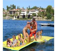 Tapis De Flotteur d'eau, Matelas De Piscine, Radeau Flottant D'été pour Piscine, Radeau De Flotteur De Piscine Confortable, Flotteur De Chaise Longue,Jaune,2.7mX1.8mX2.2cm