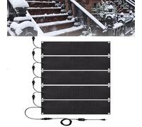 Tapis de Fonte de Glace Conception Antidérapante, avec câble d'Alimentation Tapis de Fonte de Glace Chauffage Rapide et température Constante, pour Escaliers Portes Escaliers（24.5 x 76.2 cm） ,5pcs