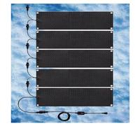 Tapis de Fonte de Glace Conception Antidérapante, avec câble d'Alimentation tapis d'extérieur chauffant Chauffage Rapide et température Constante, pour Escaliers Portes Escaliers（24.5 x 76.2 cm） ,5pcs