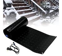Tapis de Fonte de Glace Conception Antidérapante, avec câble d'Alimentation tapis d'extérieur chauffant Chauffage Rapide et température Constante, pour Escaliers Portes Escaliers（24.5 x 76.2 cm） ,1pcs