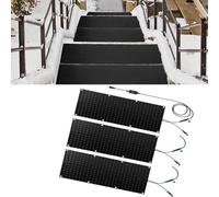 Tapis de Fonte de Neige d'extérieur avec Cordon d'alimentation - Coussinets Chauffants antidérapants en Caoutchouc for escaliers, allées et trottoirs(30x150cmx3Pcs)