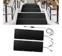 Tapis de Fonte de Neige d'extérieur avec Cordon d'alimentation - Coussinets Chauffants antidérapants en Caoutchouc for escaliers, allées et trottoirs(40x60cmx2Pcs)