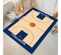 Tapis de Football et Basketball pour Garçons - Lavable, Anti-dérapant Décoration de Sol pour Chambre et Salon Tapis de Jeu d’Intérieur pour Adolescents (Style 1,120x160cm)