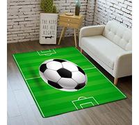 Tapis de Football Sport Terrain de Cuisine Salon Salle de Bain Exercice Garçon Fille Ado Chambre Décor Enfants Jouer Ramper (Vert 2,80x120 cm)