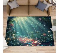 Tapis de forêt - 177,8 x 304,8 cm - Tapis de bain pour couloir - Lavable, antidérapant et doux pour décoration d'intérieur