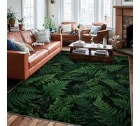 Tapis de fougère, feuilles de vigne biologiques naturelles, vert d'été, tapis rectangulaire d'intérieur à poils courts qui ne perd pas ses poils pour salon, chambre à coucher, sous table, décoration
