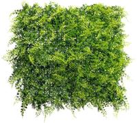 Tapis de fougères 50x50x7 cm en plastique résistant aux UV - Plante artificielle facile d'entretien vert