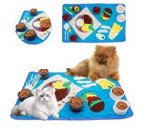 Tapis de Fouille Chien 80x50cm Couverture Pliable, Tapis de Recherche pour Chien, Tapis Éducateurs pour Chiens, Dogs Snuffle Mat Puzzle Jouets Interactifs Animaux de Compagnie Restaurant Occidental