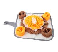 Tapis de Fouille Interactif pour Petits Animaux, Polaire, Blanc Orange | Lavable à Main Machine, Facile à Nettoyer, Aide à Prévenir L'obésité, pour Petits Animaux