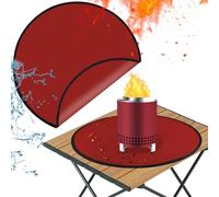 Tapis de foyer de 47 cm compatible avec les accessoires Solo Stove Mesa et Mesa XL, tapis ignifuge compatible avec Solo Stove Mesa, tapis de foyer à 3 couches pour dessous de foyer et grill pour