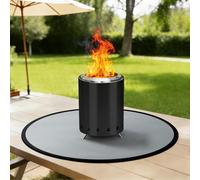 Tapis de foyer de table de 50,8 cm pour réchaud Solo Mesa XL, facile à nettoyer, petit tapis de barbecue pour barbecue en plein air, tapis imperméable réutilisable, tapis de barbecue à trois couches