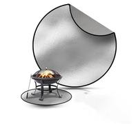 Tapis de foyer ignifuge, pliable, tapis de protection contre la chaleur, réutilisable, résistant aux hautes températures, couverture anti-feu pour barbecues (35,6 cm)
