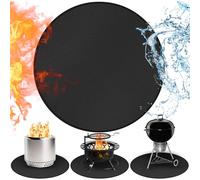 Tapis de foyer rond pour brasero compatible avec Solo Stove Ranger Accessoires compatibles avec cuisinière Solo, 3 couches faciles à nettoyer sous le gril pour barbecue extérieur pour protéger la
