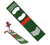 Tapis de frappe de baseball pour entraînement | Tapis de lancement antidérapant absorbant les chocs avec guide d'empreintes de pied | Aide à l'entraînement de balle molle portable pour la pratique