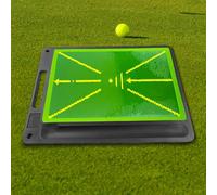 Tapis de frappe de golf - Retour sur le chemin de balançoire, analyse de trajectoire perlée, base en caoutchouc remplaçable | Tapis d'entraînement de golf avec plateau à balles pour intérieur ou