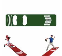 Tapis De Frappe pour Baseball Et Softball,entraînement de Baseball,Tapiss de Baseballs pour Battement,Coussinet de Frappe avec RepèRes,AntidéRapant Et Amortissant,Aide à Pratique Sportive (Vert)