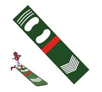 Tapis de frappe pour l'entraînement, antidérapant et absorbant les chocs en polyuréthane, tapis de lancement avec guide d'empreintes de pied pour la pratique, aide à l'entraînement de balle molle pour