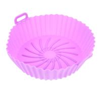 Tapis de Friteuse à Air en Silicone Pourpre, Cuve Intérieure Ronde