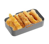 Tapis de friteuse - Doublure de friteuse à air | Revêtement de casserole rectangulaire en silicone, feuille de panier de cuisson antiadhésive, outil d'insertion de cuisine prêt à la chaleur, aide à la