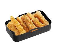 Tapis de friteuse - Doublure de friteuse à air | Revêtement de casserole rectangulaire en silicone, feuille de panier de cuisson antiadhésive, outil d'insertion de cuisine prêt à la chaleur, aide à la