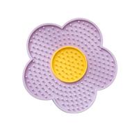 Tapis de fuite pour chat - Ventouses - Tapis anti-fuite pour chien - Jouet interactif pour animaux de compagnie - Tampon en silicone à fleurs pour soulager le stress