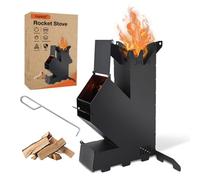 Tapis de Fusée de Camping StarBlue mini poêle à bois portable, poêle de camping pour cuisiner dans la cour de la grille de camping événements en plein air barbecue Livré avec Sac de Transport