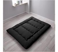 Tapis de futon de Style Japonais, litière Pliable et Douce et épaisse adaptée aux familles, canapés, Tapis de Couchage de Camping en Plein air pour Enfants Black 135x200cm